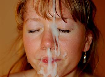 Girls covered with cum