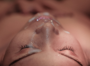 Girls covered with cum